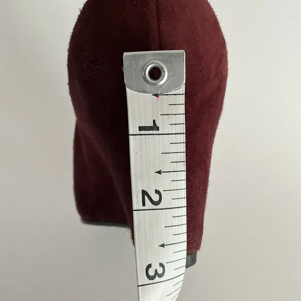 Stuart Weitzman Wedge Burgundy Slip-on Pumps 10 - Picture 8 of 13